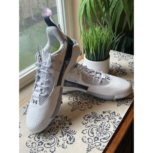 UA Harper 7 Elite TPU Baseball Cleats White Navy Blue 3025585-401 Men’s Size 9.5 UA Harper 7 Elite TPU Baseball Cleats White Royal 3025585  main image 3